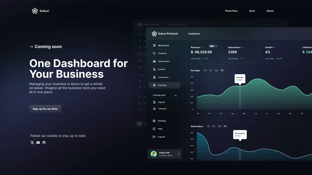 Sukuri Protocol Dashboard